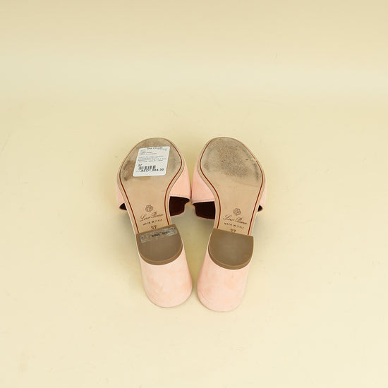 Loro Piana Pink Shell Summer Charms Sandal 37