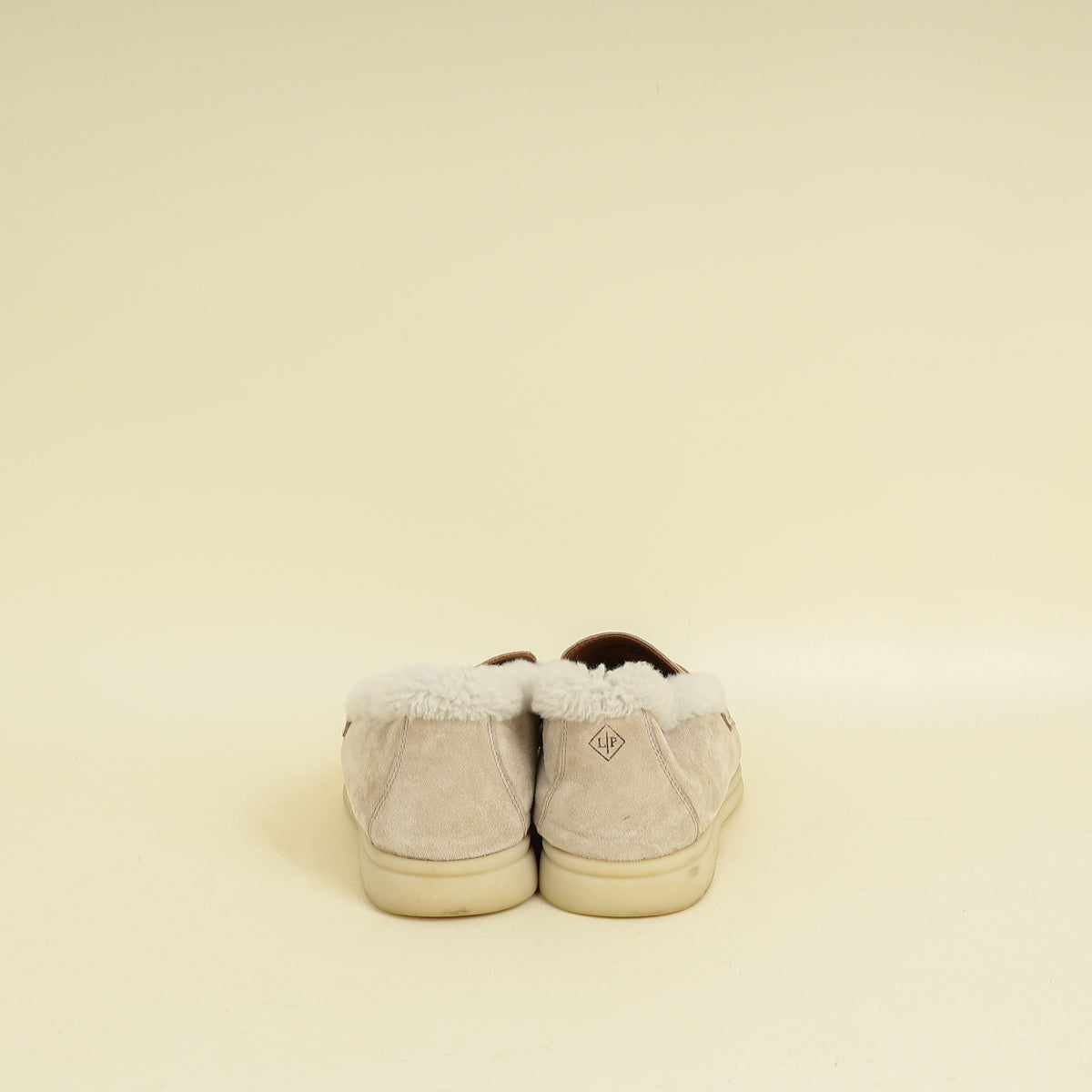 Loro Piana Powder Pearl Summer Charms Fur Walk Loafer 37