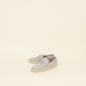 Loro Piana Pearl Powder Summer Charms Walk Loafer 37