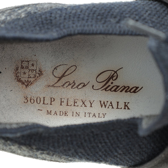 Loro Piana Navy Blue 360 Lp Lady Flexy Walk Wool Sneaker 38.5