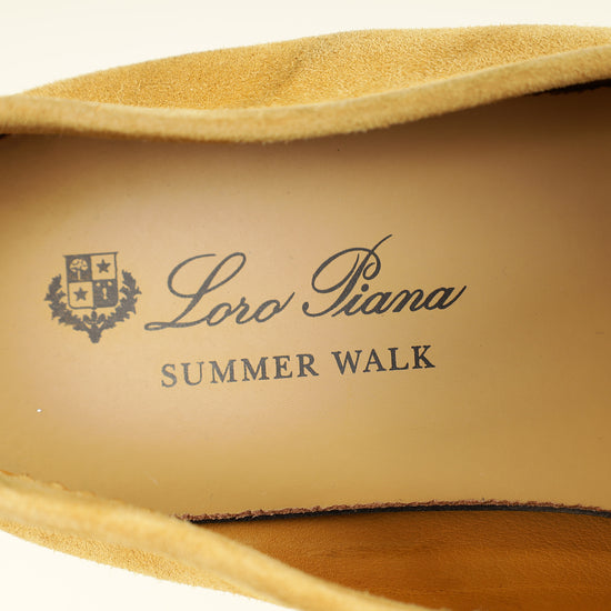 Loro Piana Hinoki Wood Summer Charm Walk Loafer 38.5