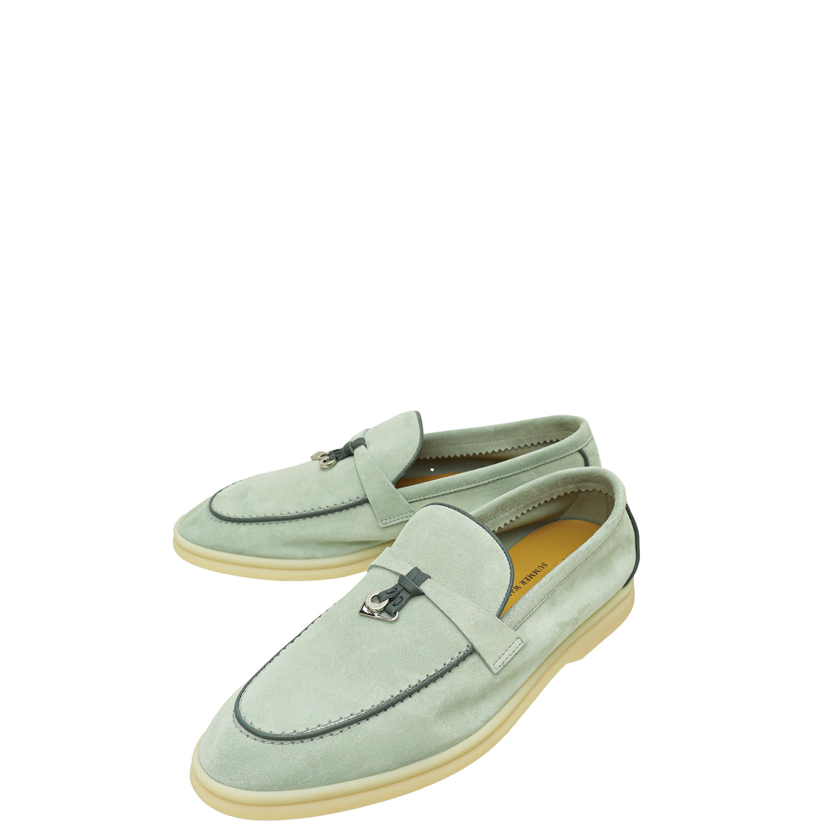 Loro Piana Eucalyptus Summer Charms Walk Loafers 38.5-Loro Piana-THE CLOSET
