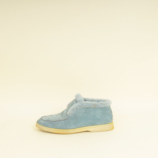 Loro Piana Blue Sapphire Open Walk Ankle Boot 38