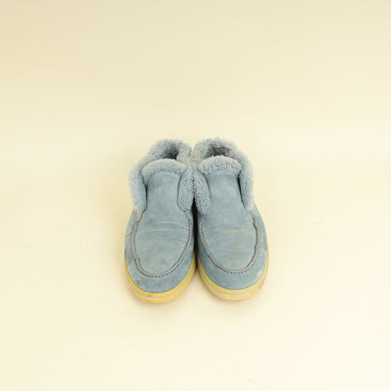 Loro Piana Blue Sapphire Open Walk Ankle Boot 38