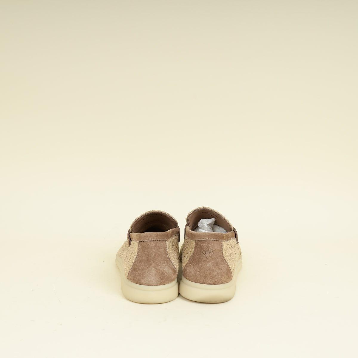 Loro Piana Bicolor Linen Summer Charms Walk Loafers 39.5