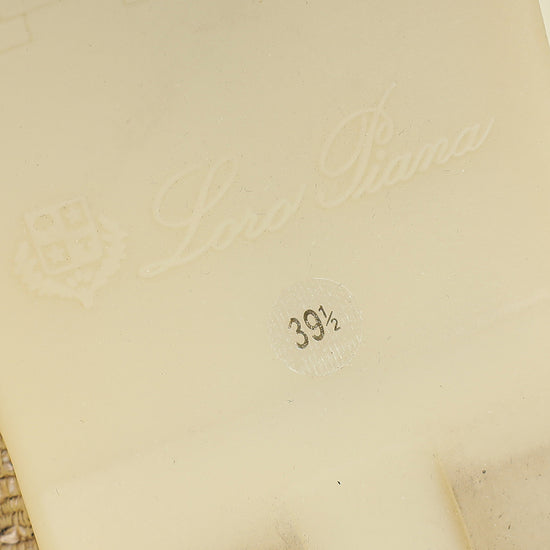 Loro Piana Bicolor Linen Summer Charms Walk Loafers 39.5