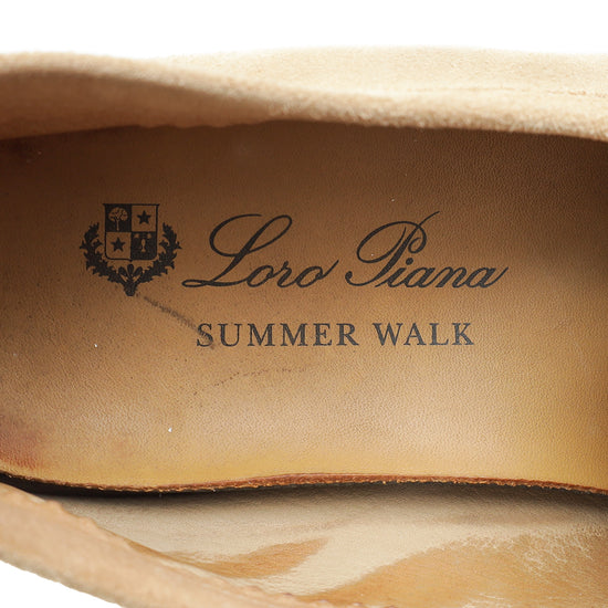 Loro Piana Beige Summer Charms Walk Loafer 36.5