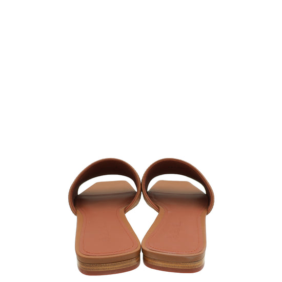 Loro Piana Brown Summer Charm Flat Sandal 39.5