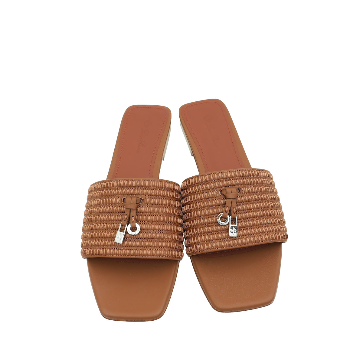 Loro Piana Brown Summer Charm Flat Sandal 39.5