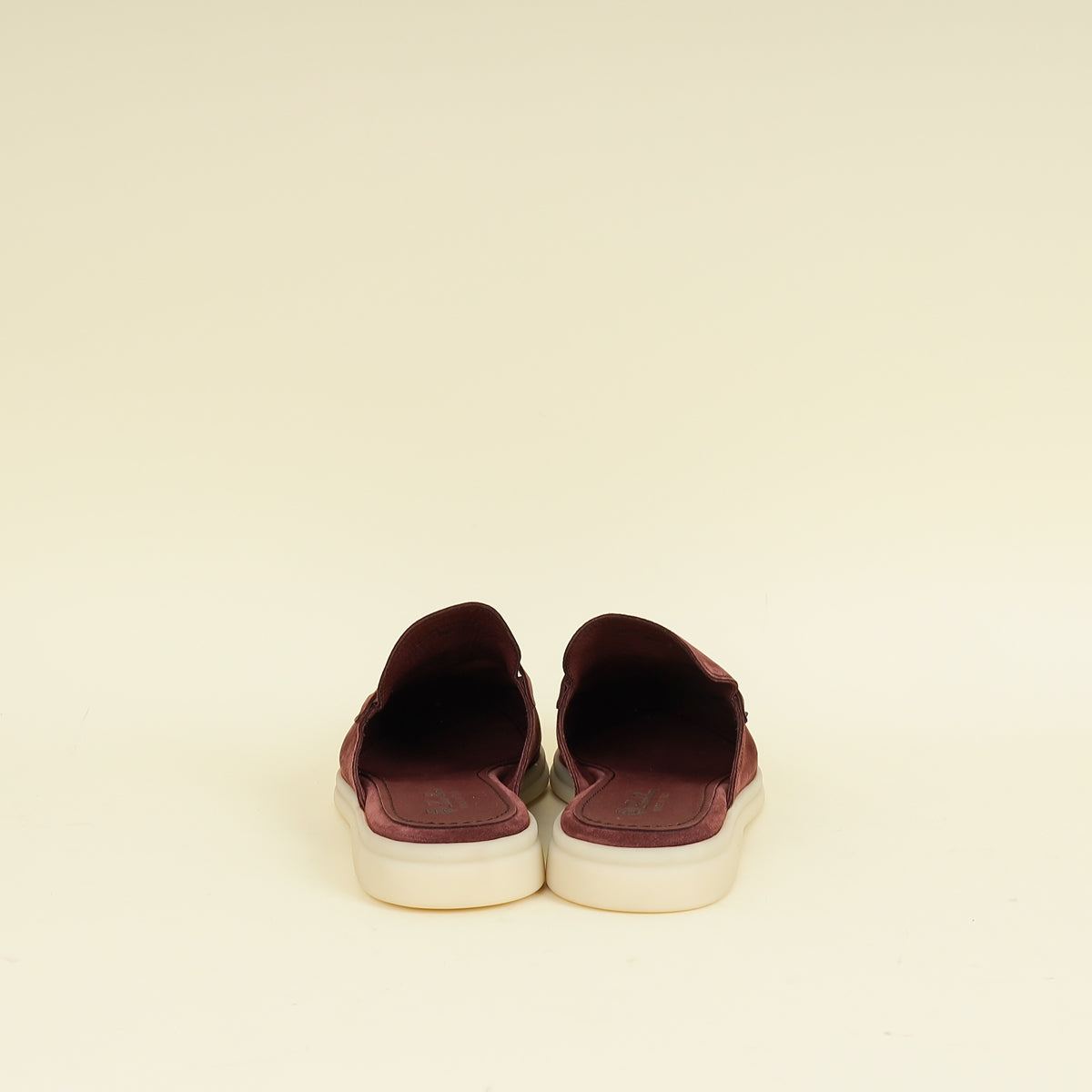 Loro Piana Oxblood Suede Babouche Charms Walk Loafer 39.5