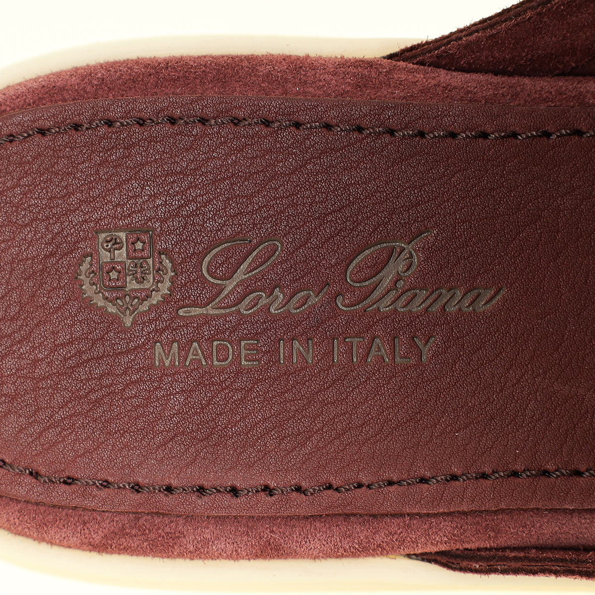 Loro Piana Oxblood Suede Babouche Charms Walk Loafer 39.5