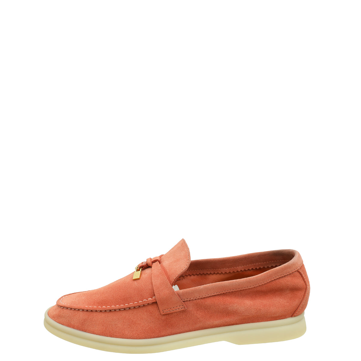 Loro Piana Sorbet Pink Summer Charm Walk Suede Loafer 39