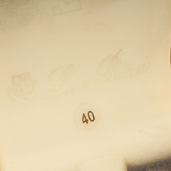 Loro Piana Orange Flamme Babouche Charms Walk Loafer 40