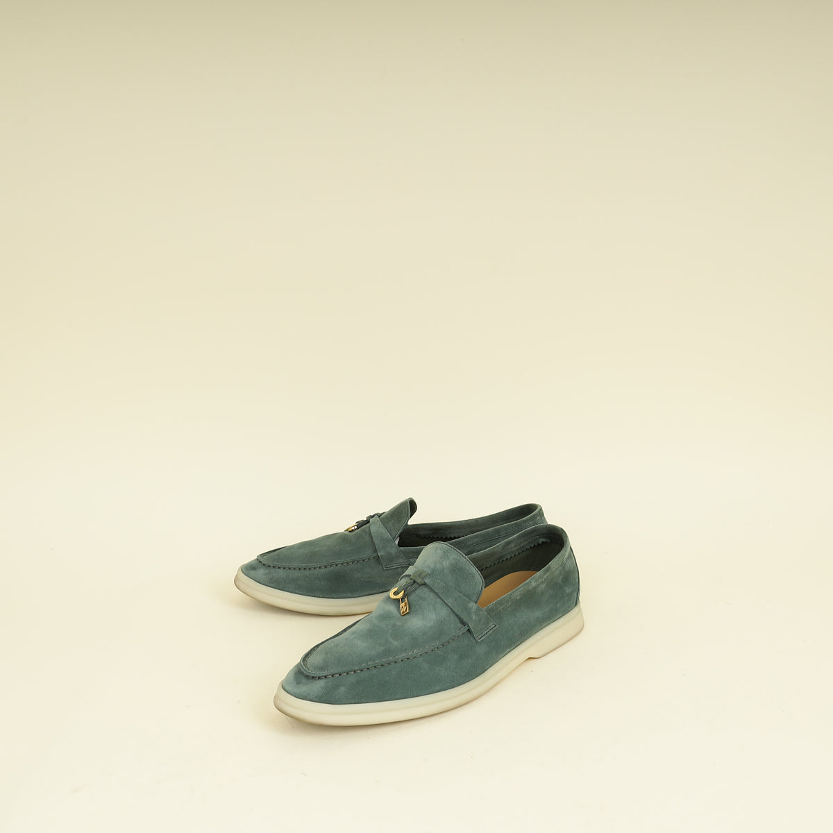 Loro Piana Class Green Summer Charms Walk Loafer 41.5