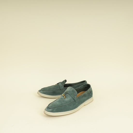 Loro Piana Class Green Summer Charms Walk Loafer 41.5