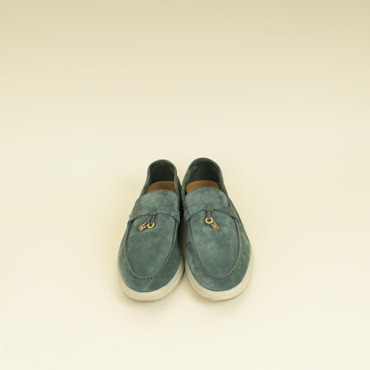 Loro Piana Class Green Summer Charms Walk Loafer 41.5