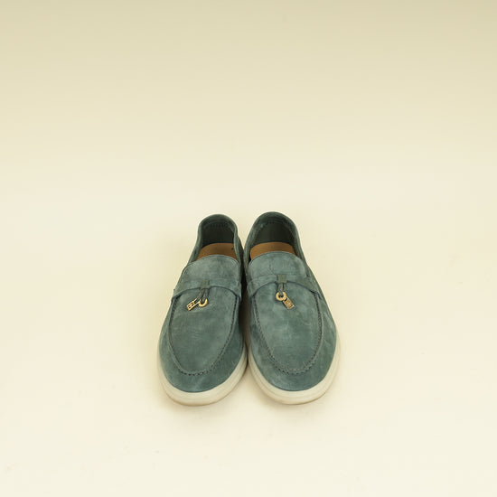 Loro Piana Class Green Summer Charms Walk Loafer 41.5