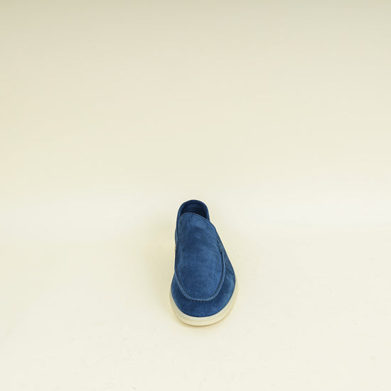 Loro Piana Cobalt Ink Summer Walk Suede Loafer 41.5