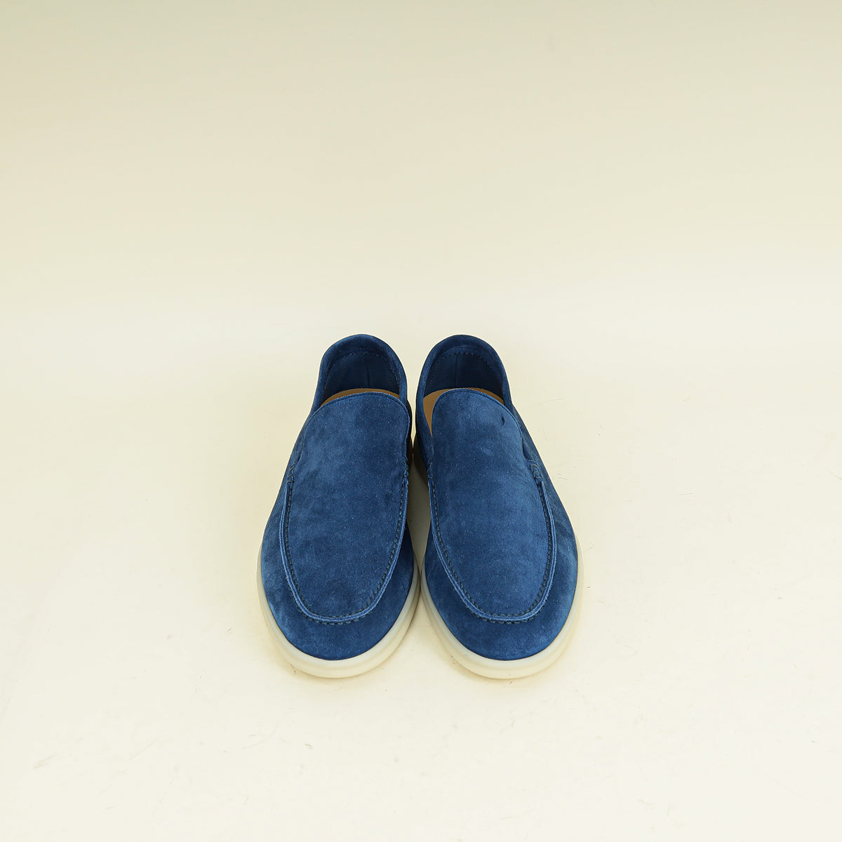 Loro Piana Cobalt Ink Summer Walk Suede Loafer 41.5