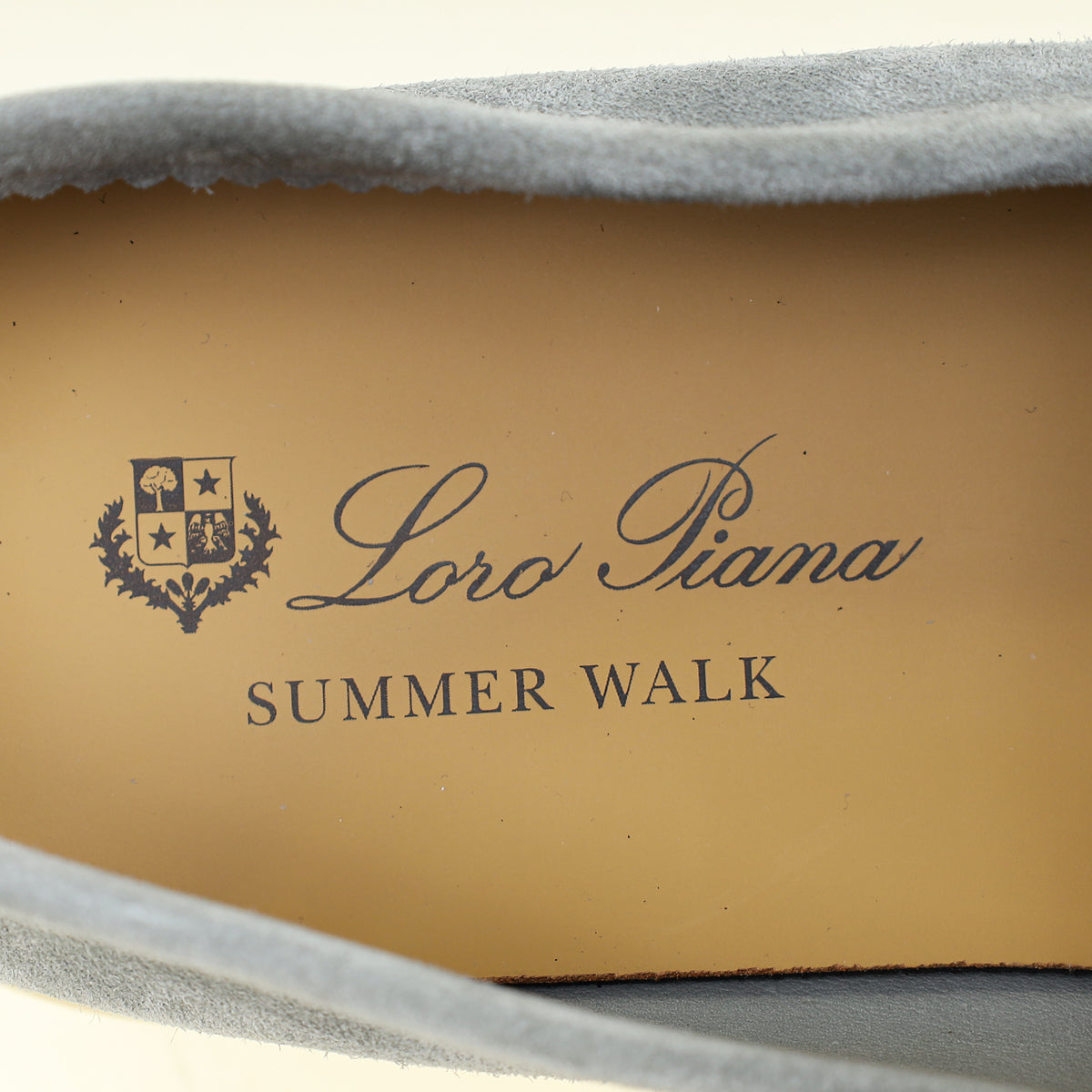 Loro Piana Gull Gray Summer Walk Suede Loafer 41