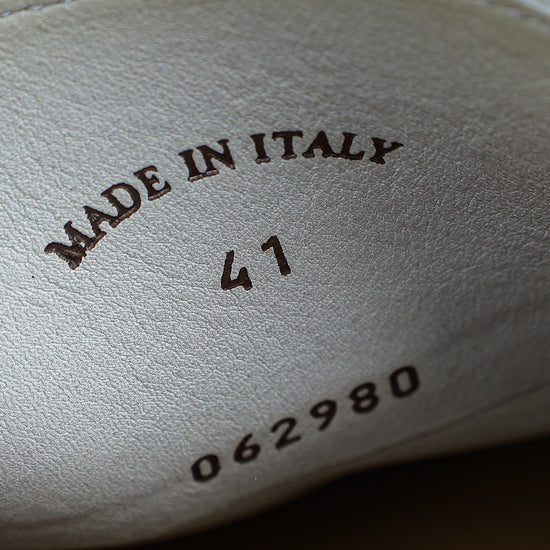 Loro Piana Gull Gray Summer Walk Suede Loafer 41