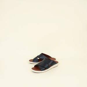 Loro Piana Dark Blue Palm Sandal 44