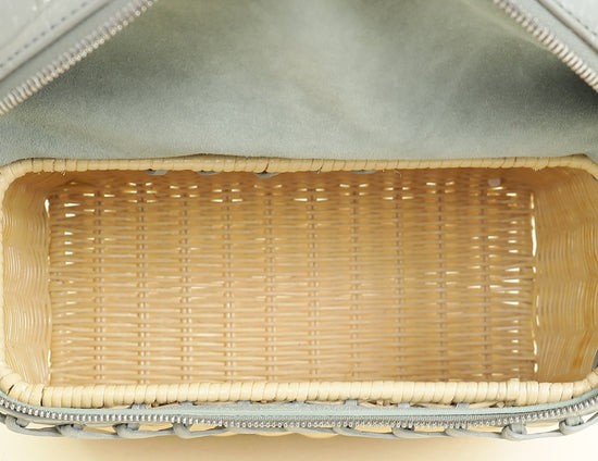 Loro Piana Bicolor Extra Pocket L19 Alligator Wicker Pouch