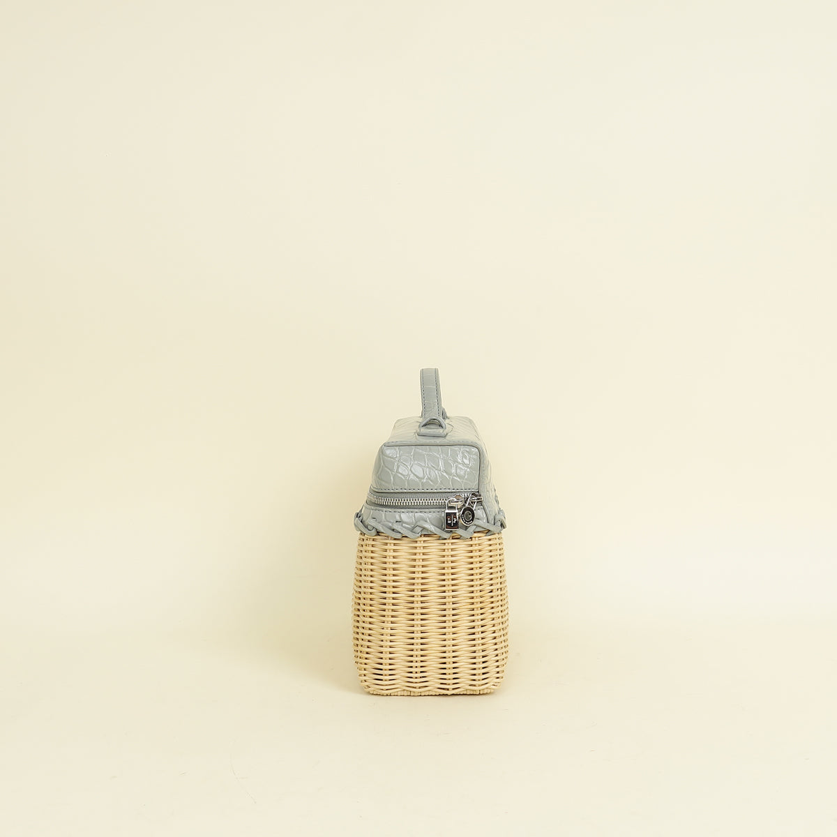 Loro Piana Bicolor Extra Pocket L19 Alligator Wicker Pouch