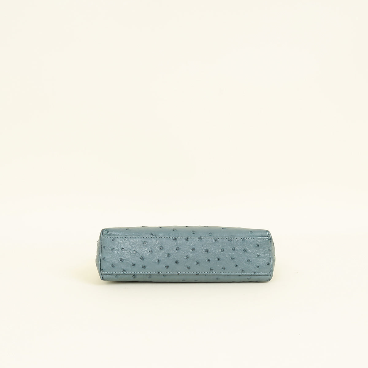 Loro Piana Blue Grey Ostrich Extra Pouch L19 Bag