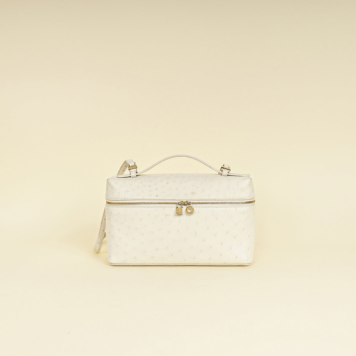 Loro Piana Whisper White Ostrich Extra L27 Bag