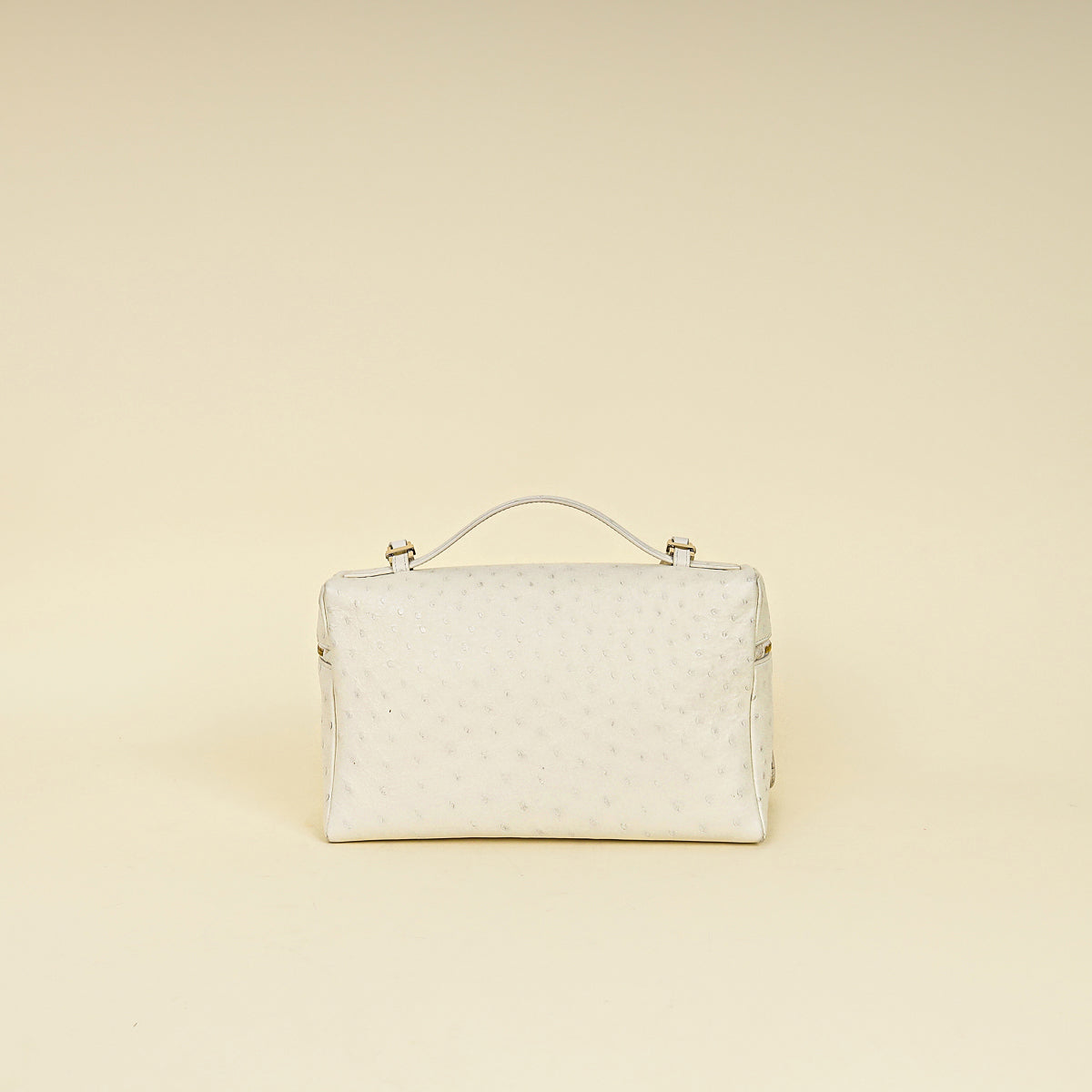 Loro Piana Whisper White Ostrich Extra L27 Bag