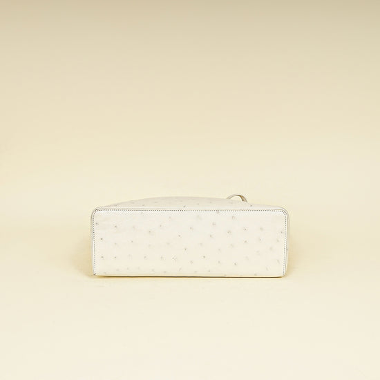 Loro Piana Whisper White Ostrich Extra L27 Bag