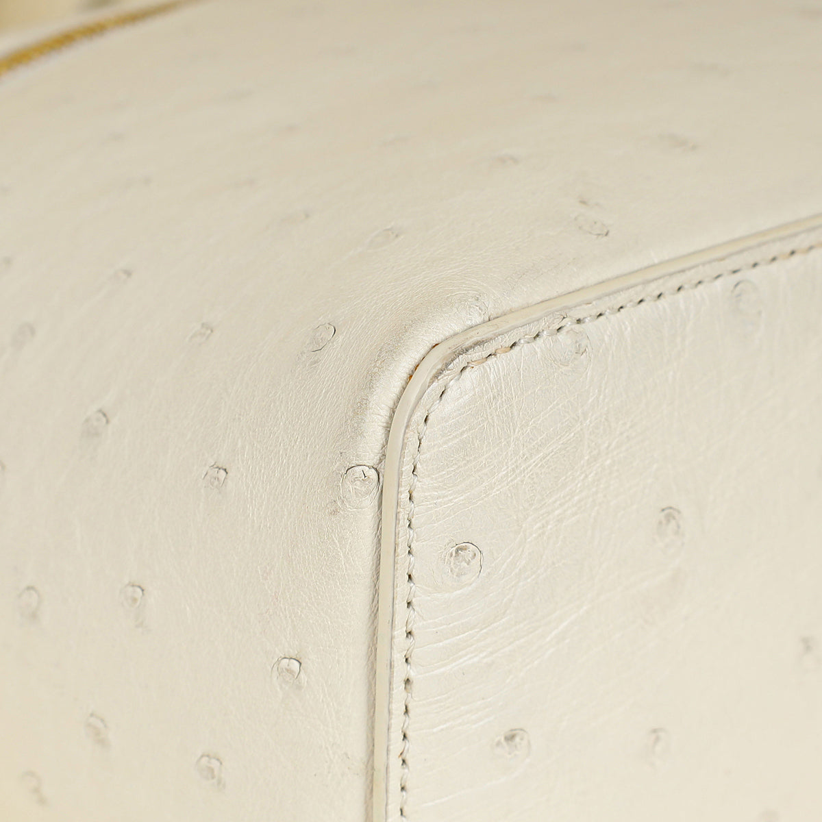 Loro Piana Whisper White Ostrich Extra L27 Bag