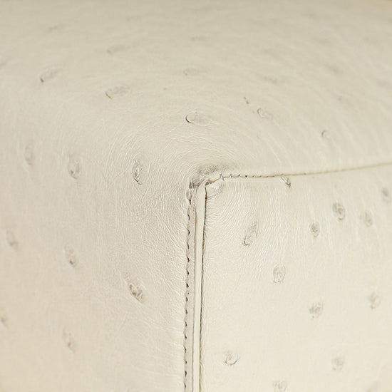 Loro Piana Whisper White Ostrich Extra L27 Bag