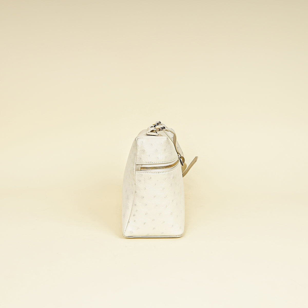 Loro Piana Whisper White Ostrich Extra L27 Bag