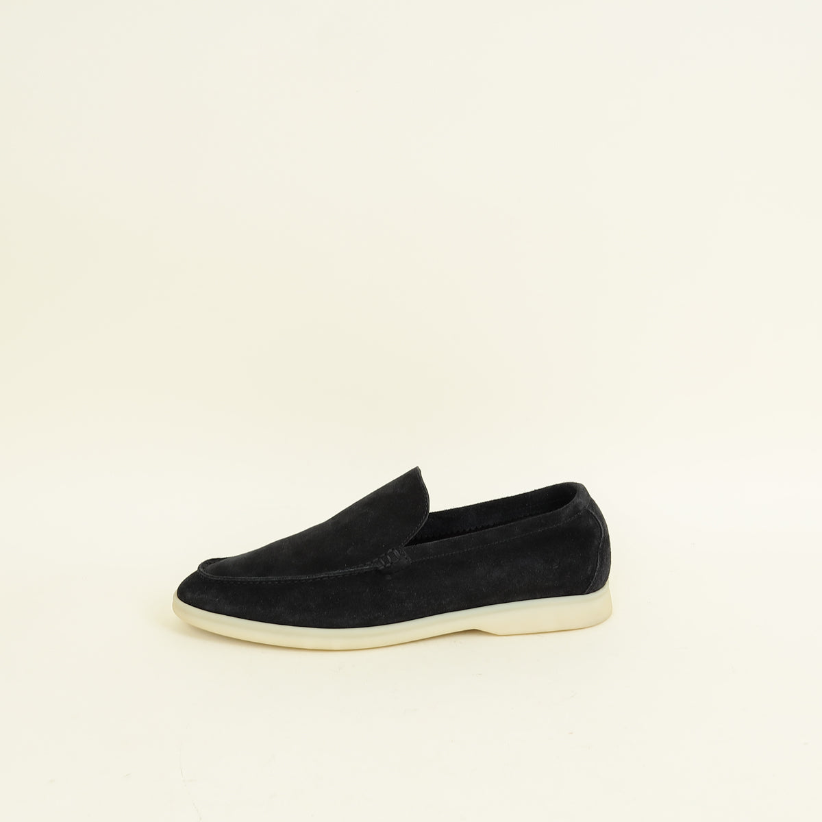 Loro Piana Black Summer Walk Suede Loafer 41.5