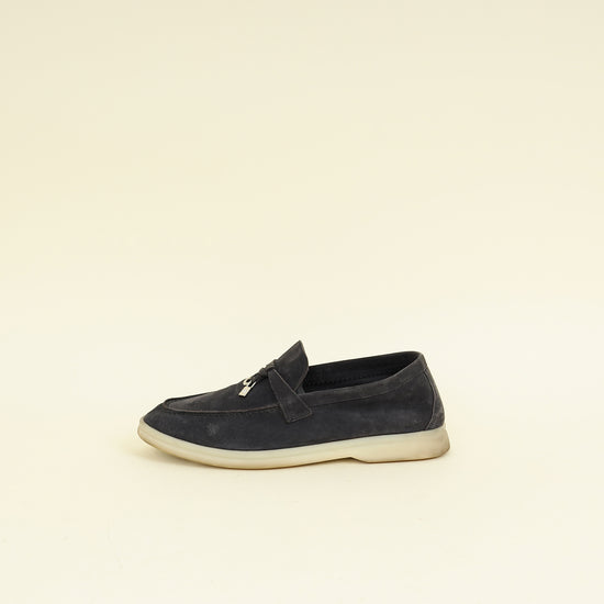 Loro Piana Caviar Summer Charms Walk Loafers 36