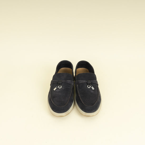 Loro Piana Caviar Summer Charms Walk Loafers 36