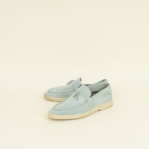 Loro Piana Eucalyptus Summer Charms Walk Loafer 37.5
