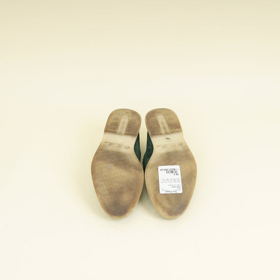 Loro Piana Glass Green Summer Walk Charms Loafers 38.5