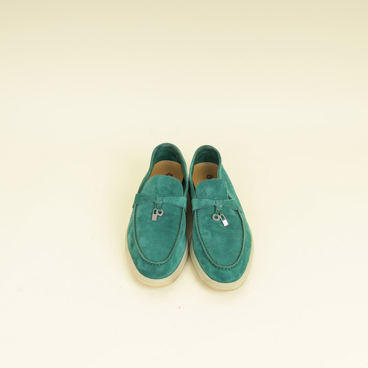 Loro Piana Forest Leaves Summer Charms Walk Loafers 39.5