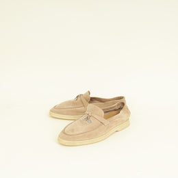 Loro Piana Beige Sandstone Summer Charms Walk Loafer 39.5