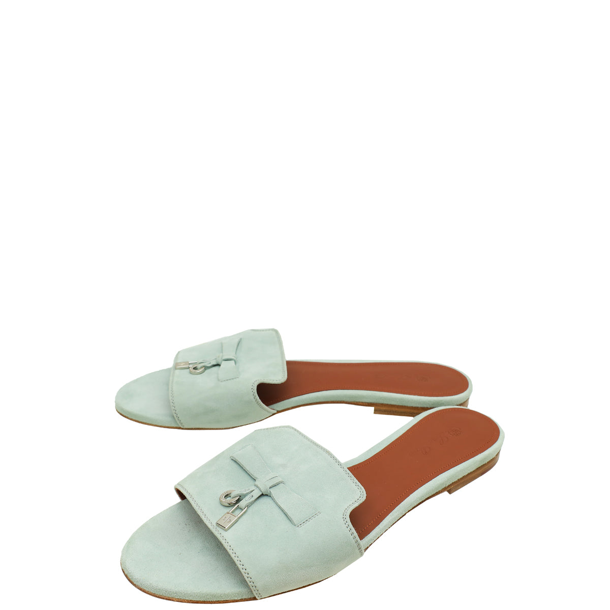 Loro Piana Light Grey Summer Charm Flat Sandal 39-Loro Piana-THE CLOSET
