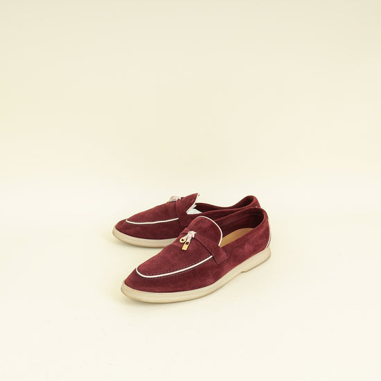 Loro Piana Azuki Bean Summer Charms Walk Loafers 39