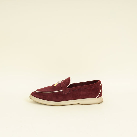 Loro Piana Azuki Bean Summer Charms Walk Loafers 39