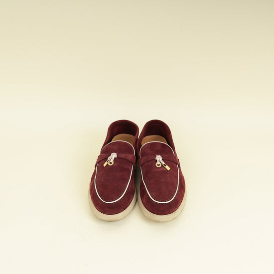 Loro Piana Azuki Bean Summer Charms Walk Loafers 39