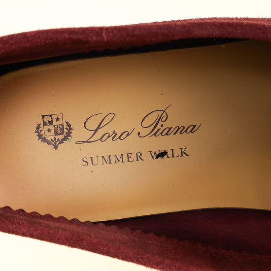 Loro Piana Azuki Bean Summer Charms Walk Loafers 39