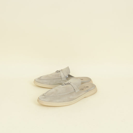 Loro Piana Tapioca Babouche Charms Walk Loafer 40.5