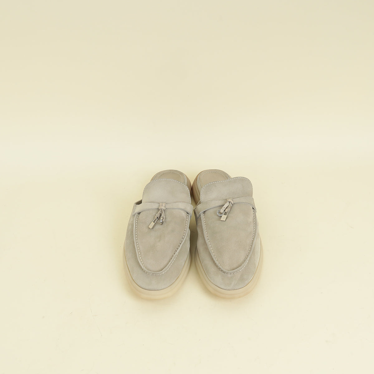 Loro Piana Tapioca Babouche Charms Walk Loafer 40.5