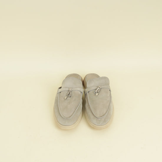 Loro Piana Tapioca Babouche Charms Walk Loafer 40.5